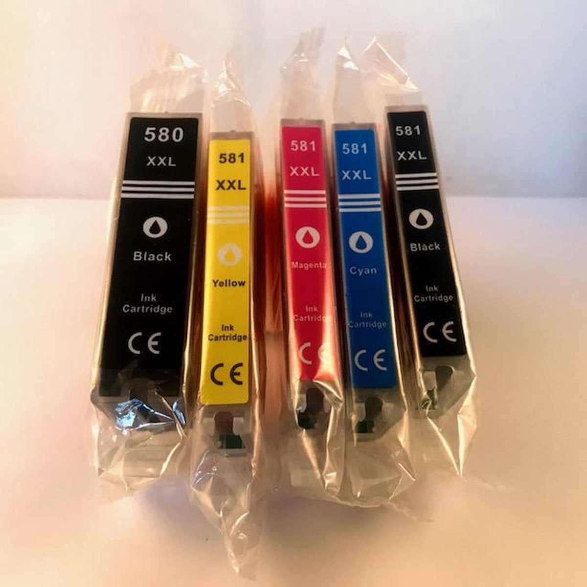 Inktcartridge / Alternatief multipack 5 set voor Canon PGI-580 CLI-581 Y/C/M/BK | Canon Pixma TR7550/ TR8550/ TS6150/ TS6151/ TS8150/ TS8151/ TS8152/